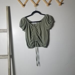 ARIZONA WOMEN'S GREEN CROPPED TOP SIZE MEDIUM (SEE ALL PHOTOS)
